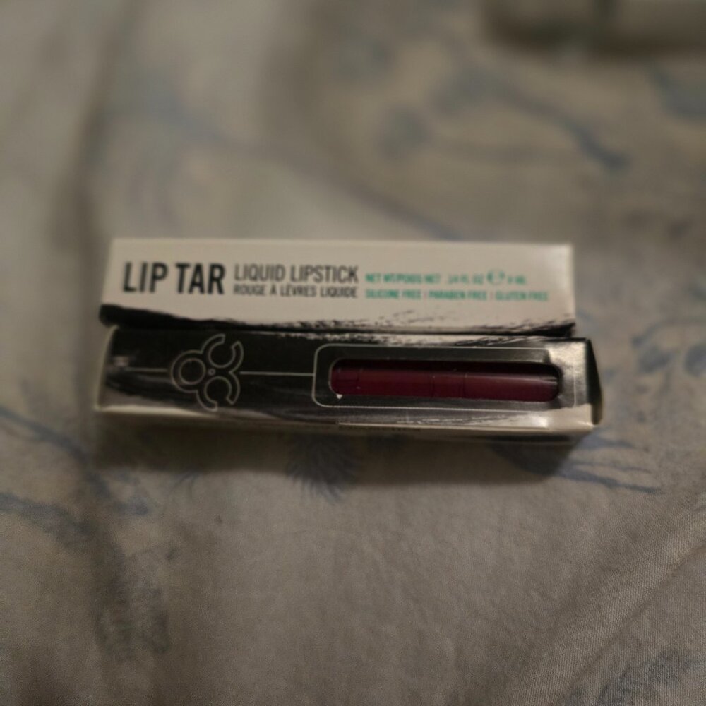 Lip Tar liquid lipstick  strumpet color (Red), Tarred (Black)